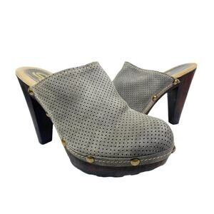 Sbicca Vintage Collection Lettie Platform Wood Clog Heel Women size 39 US 8.5